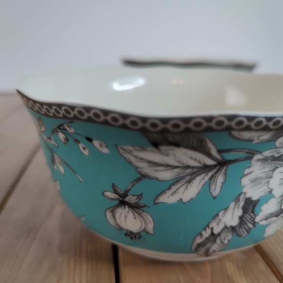 222 Fifth Adelaide Porcelain Turquoise Cereal Bowls (2) - Picture 7 of 10